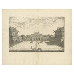 Stampa antica del Palazzo Imperiale di Pechino di Nieuhof, 1668