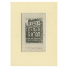 Antique Print of the Institute for the Blind in Amsterdam, c.1900