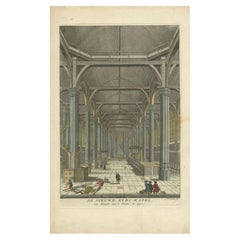 Antique Print of the Interior of the 'Nieuwezijds Kapel' by Goeree, 1765