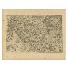 Antike Karte der Region Grave von Orlers, 1615