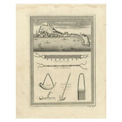 Antique Print of the Island of Gorée by Bellin, c.1748