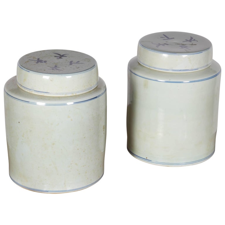 Small Antique Porcelain Tea Containers For Sale at 1stdibs