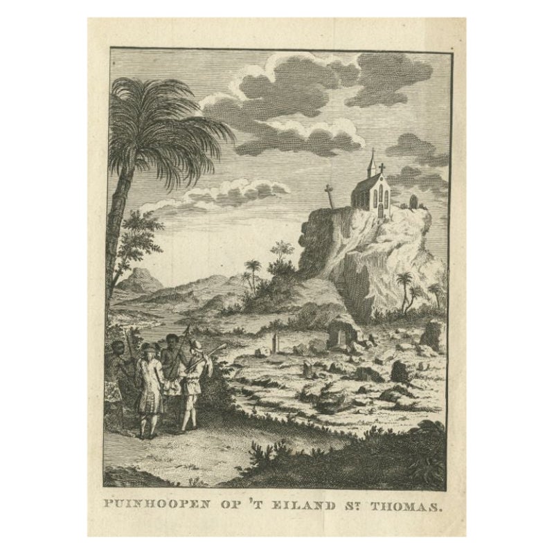 Antique Print of the Island of San Thome by Conradi, 1784 For Sale