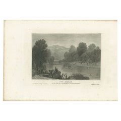 Stampa antica del fiume Giordano di Meyer, 1837