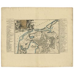 Antique Map of the Region of Kennemerland and Eems by Halma, 1718