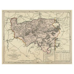 Antike Karte der Region Luik von Veelwaard, um 1840
