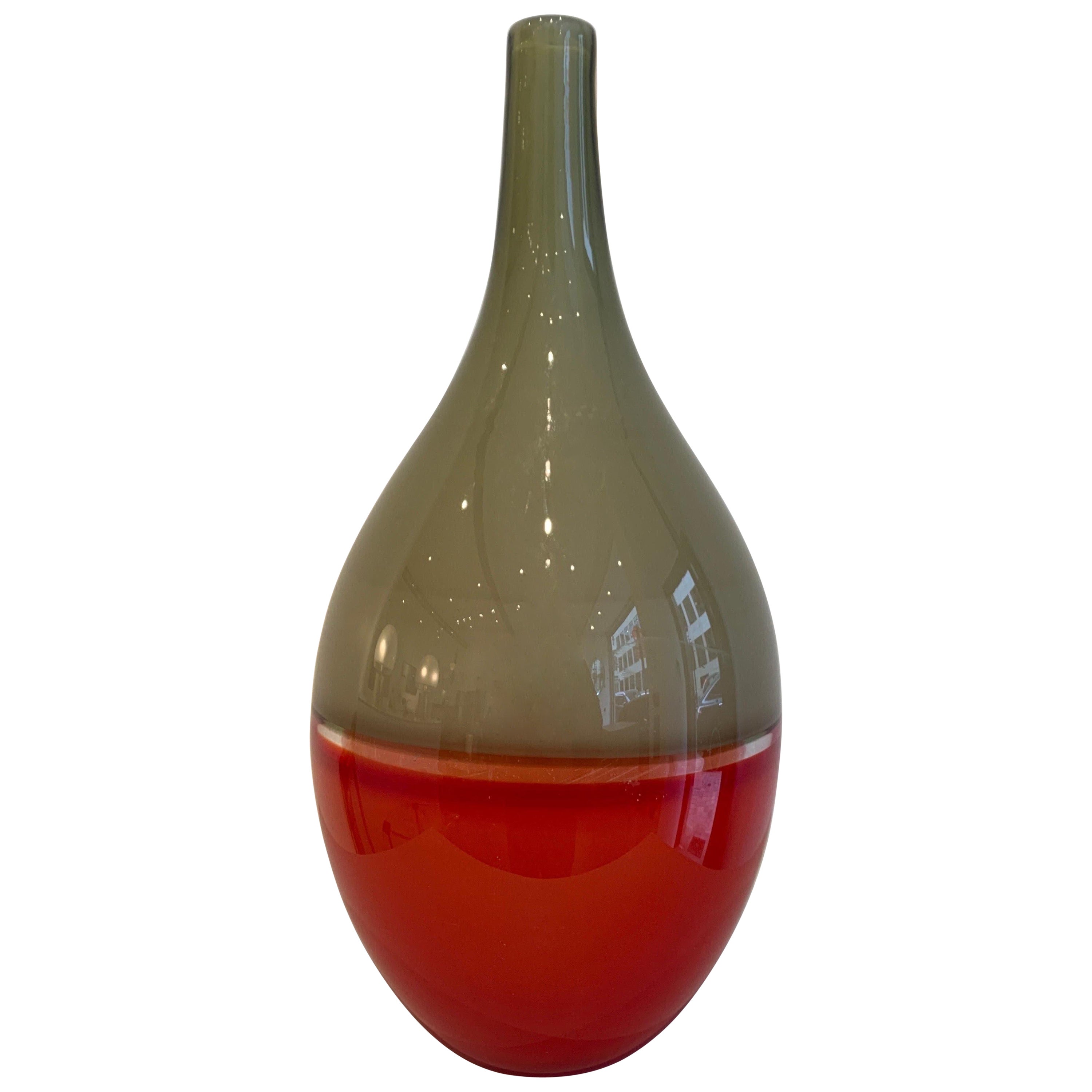 Glass Vase by Alfredo Barbini, 1980s For Sale