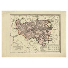 Antique Map of the Region of Luik by Veelwaard, c.1840