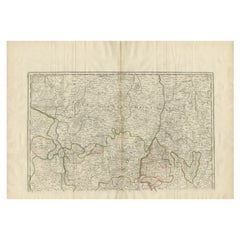 Antique Map of the Region of Lyonnais by Nolin, 1697