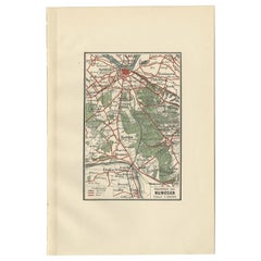 Antique Map of the Region of Nijmegen by Craandijk, 1884
