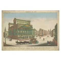 Antique Print of the Lord Mayor's Coach Driving Through London by Leizelt, 1760
