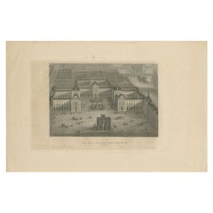 Antique Print of the Louvre Palace, c.1880