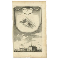 Antique Print of the Lucia Monastery by Wagenaar, c.1760