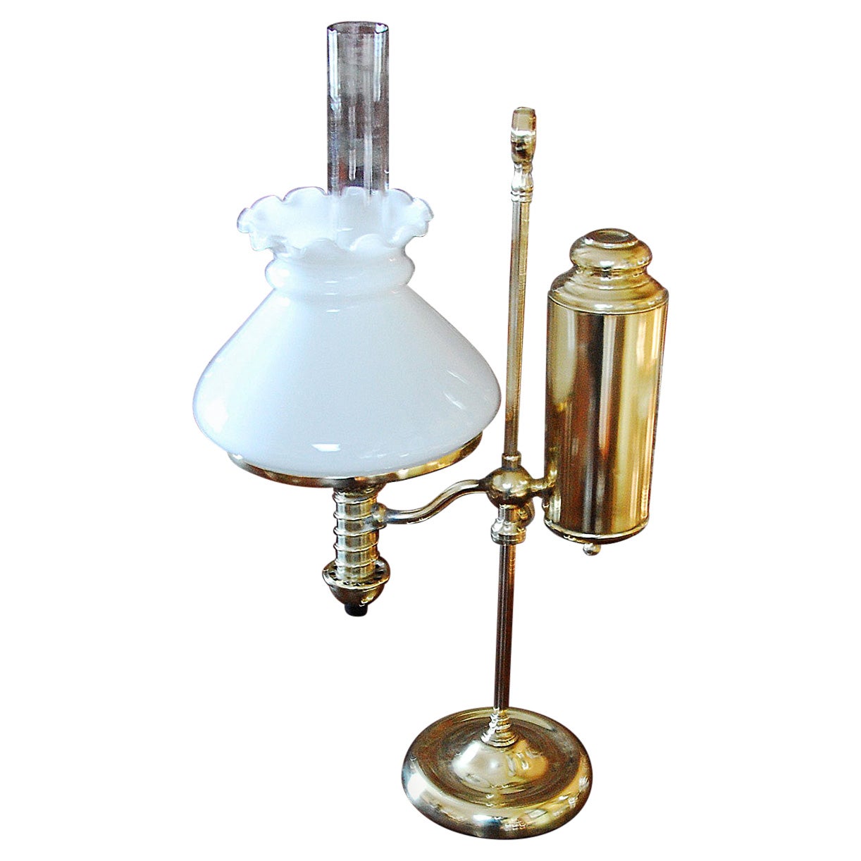 American Brass Adjustable Student Lamp Manhattan Brass Co Registry Dated 1877