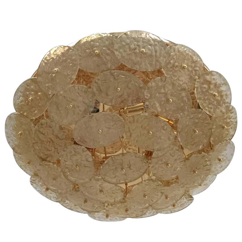 Large Capiz Shell Flush Mount at 1stDibs | capiz shell flush mount ...