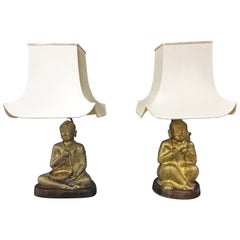 Vintage 2 Bronze Lamps circa 1960/1970; 2 Different Models