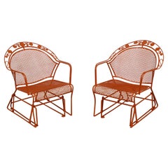 Vintage Pair of Mid-Century Salterini Glider Lounge Chairs