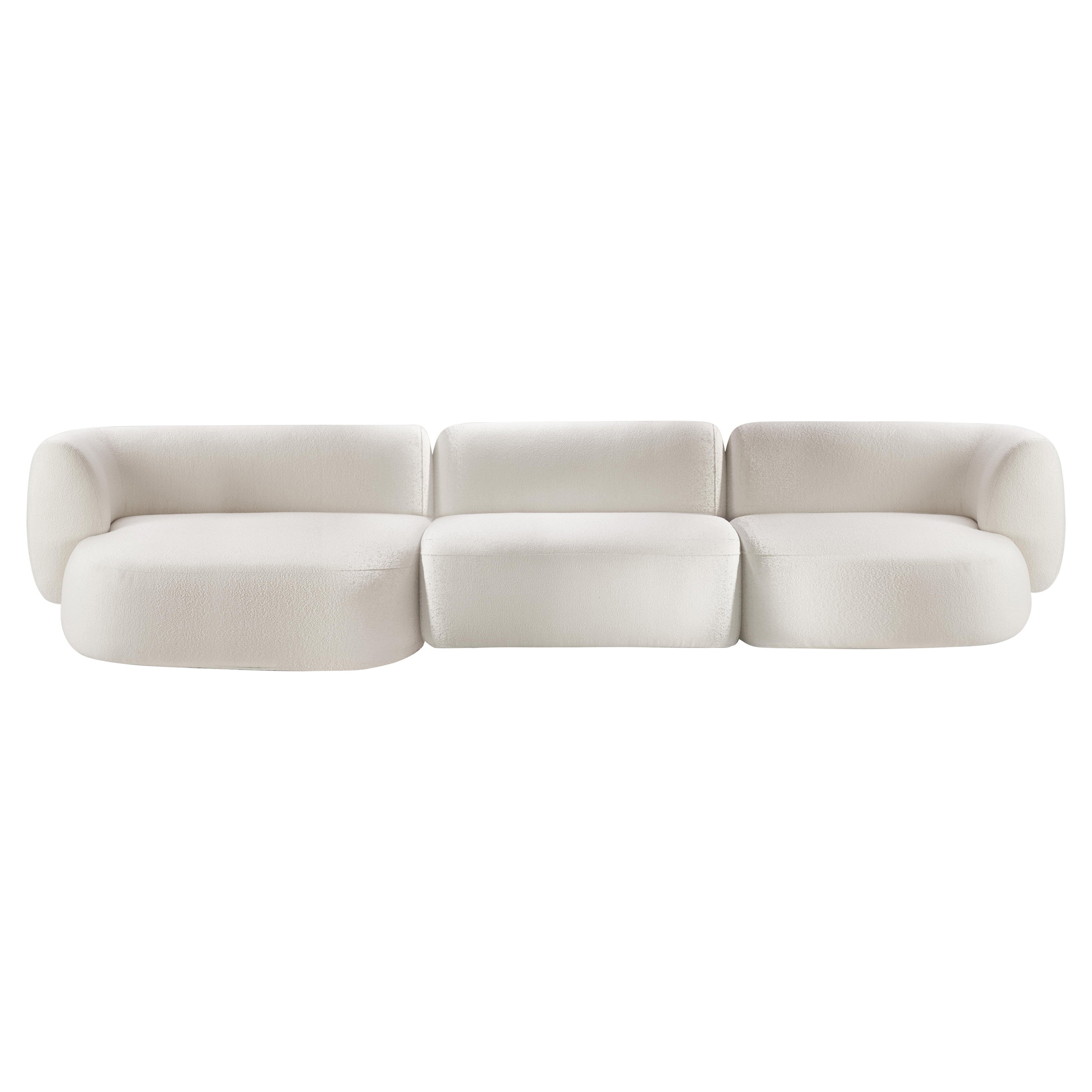 Contemporary Modern Hug Modular Sofa in Fabric by Collector Studio For Sale