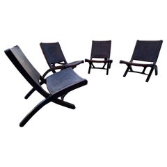 Mid-Century Modern Angel Pazmino Folding Lounge Chairs