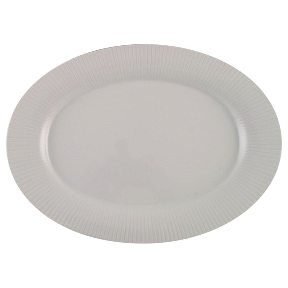 Tapio Wirkkala for Rosenthal, Rare Modulation Serving Dish in Fluted Porcelain For Sale