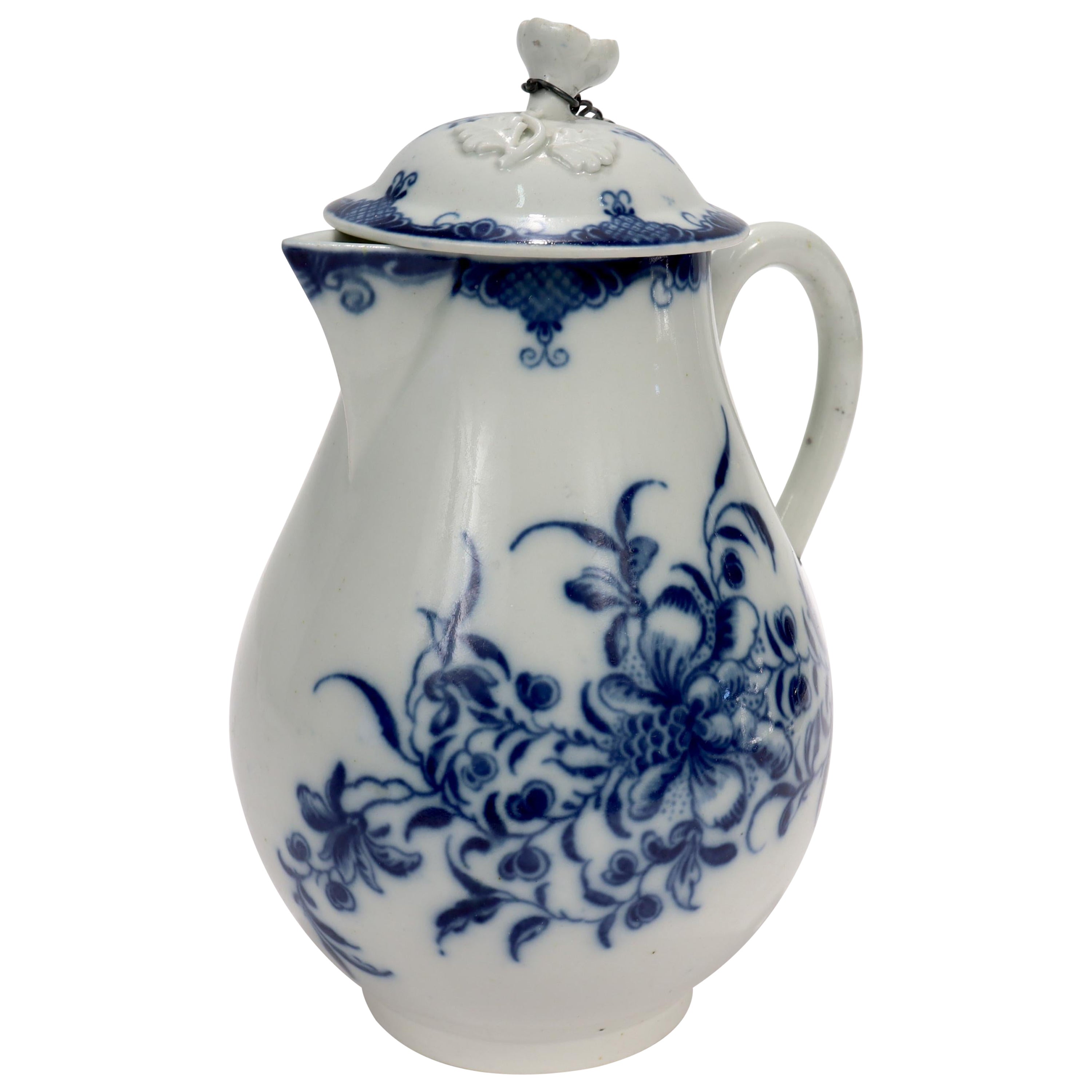 Antike englische Caughley Porcelain Milchkanne oder Krug