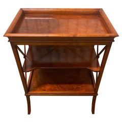 Neoclassical Style Three Tier Side Table