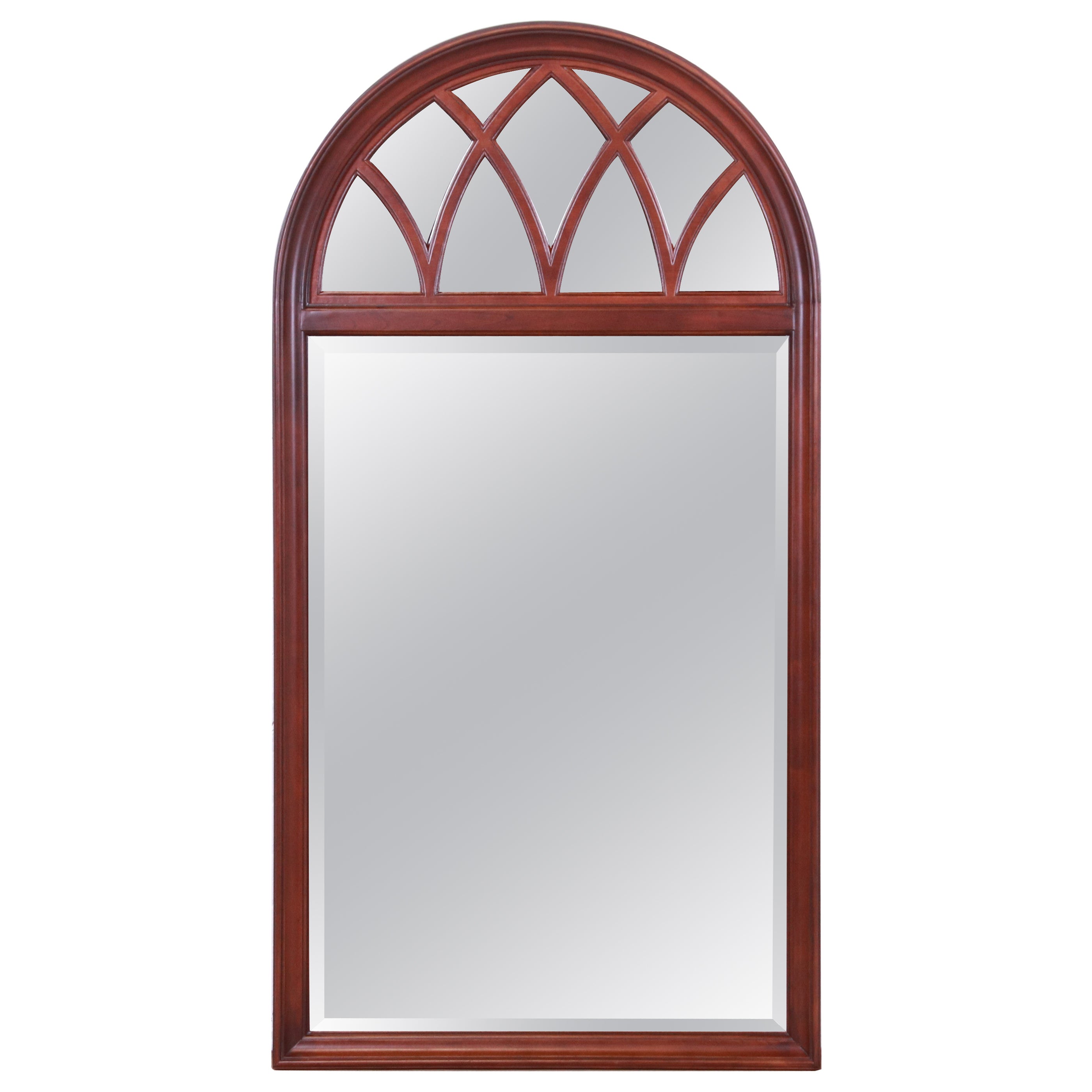 Palladian Style Mahogany Arched Wall Mirror For Sale