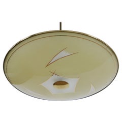 Lustre à disques ou lampe à suspension italienne moderne du milieu du siècle dernier, années 1950