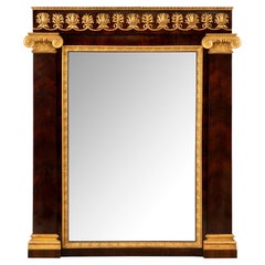 Used Italian Mid-19th Century Neoclassical Style Rosewood and Giltwood Mirror