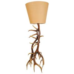 High Antlers Floor Lamp with Pallucco Shade