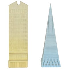 Two Model Skyscrapers designed by Johnny Dell'Orto for La Fabbrica di Dedalo