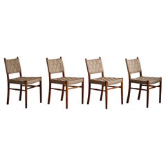 Karl Schrøder, Set of 4 Dining Chairs for Fritz Hansen, "Model 1572", 1930s