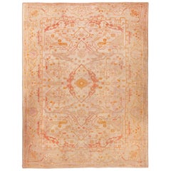 Decorative Antique Turkish Oushak Rug. Size: 8 ft 3 in x 10 ft 9 in