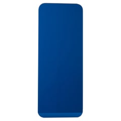 Quadris Blue Rectangular Frameless Contemporary Customisable Mirror, XL