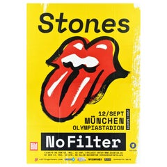 Retro Original Music Concert Poster The Rolling Stones No Filter Tour Europe Hot Lips