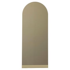 Arcus Bronze Tinted Arch Shaped Modern Frameless Wall Mirror, Large