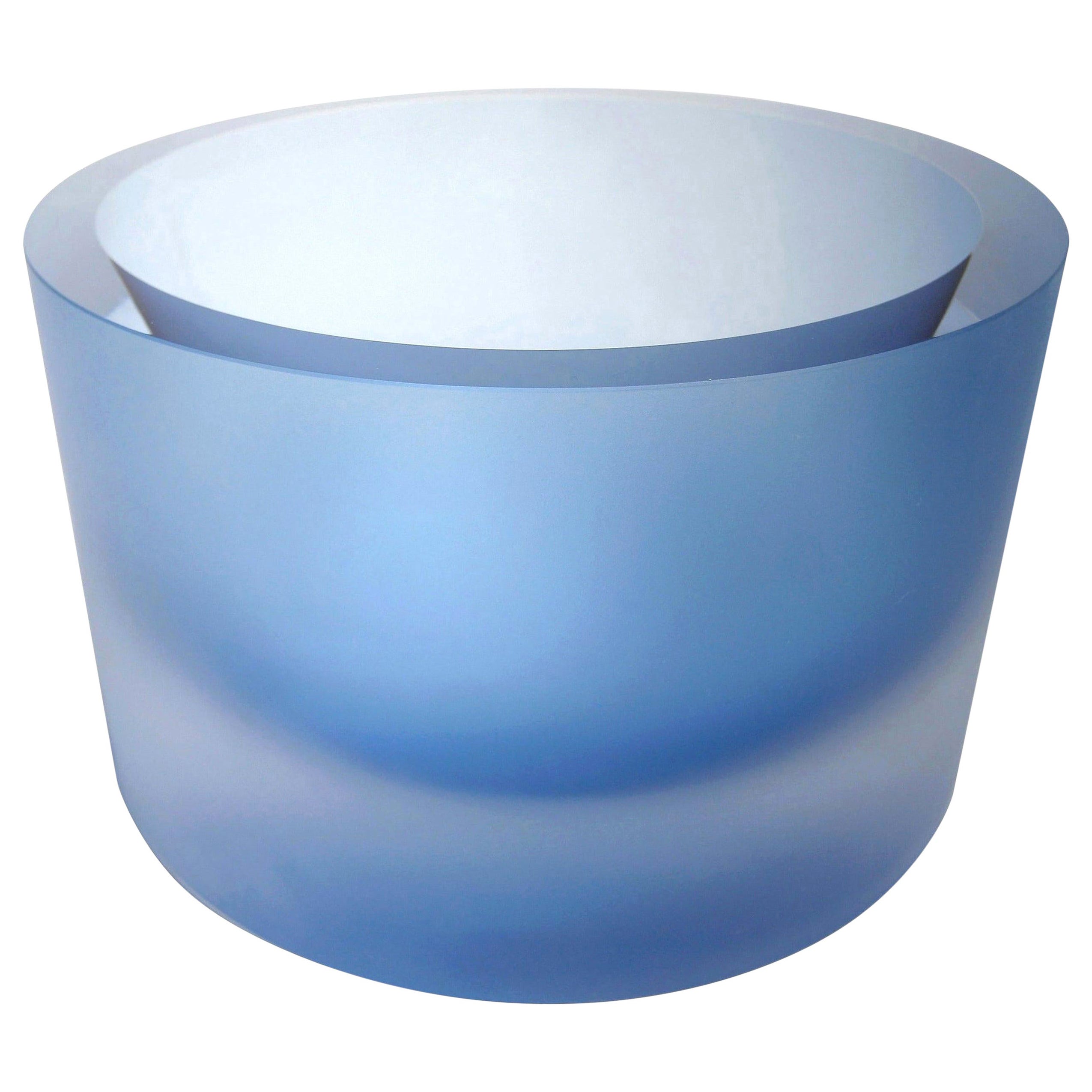 Anna Torfs Valenta Glass Bowl in Water Blue For Sale