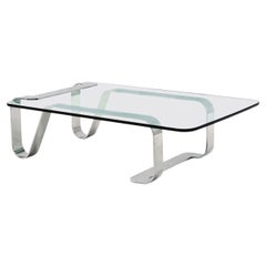 Vintage Steel and Glass "Odyssey" Coffee Table by Gary Gutterman, 1970