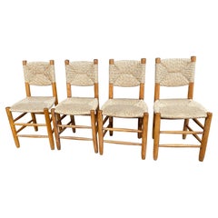 Set of Four "Bauche" Chairs by Charlotte Perriand, Steph Simon Editions
