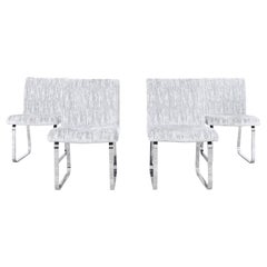 Used Chrome Dining Chairs by Design Institute of America