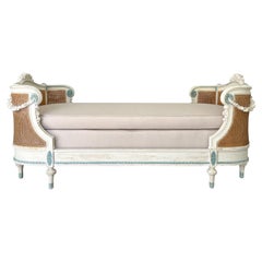 Antique French Louis XVI Painted Daybed