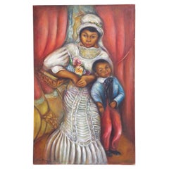African American Mother and Child by Peggy Dodds Circa 1940's