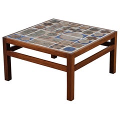 Tue Poulsen Rosewood and Mosaic Tile Coffee Table