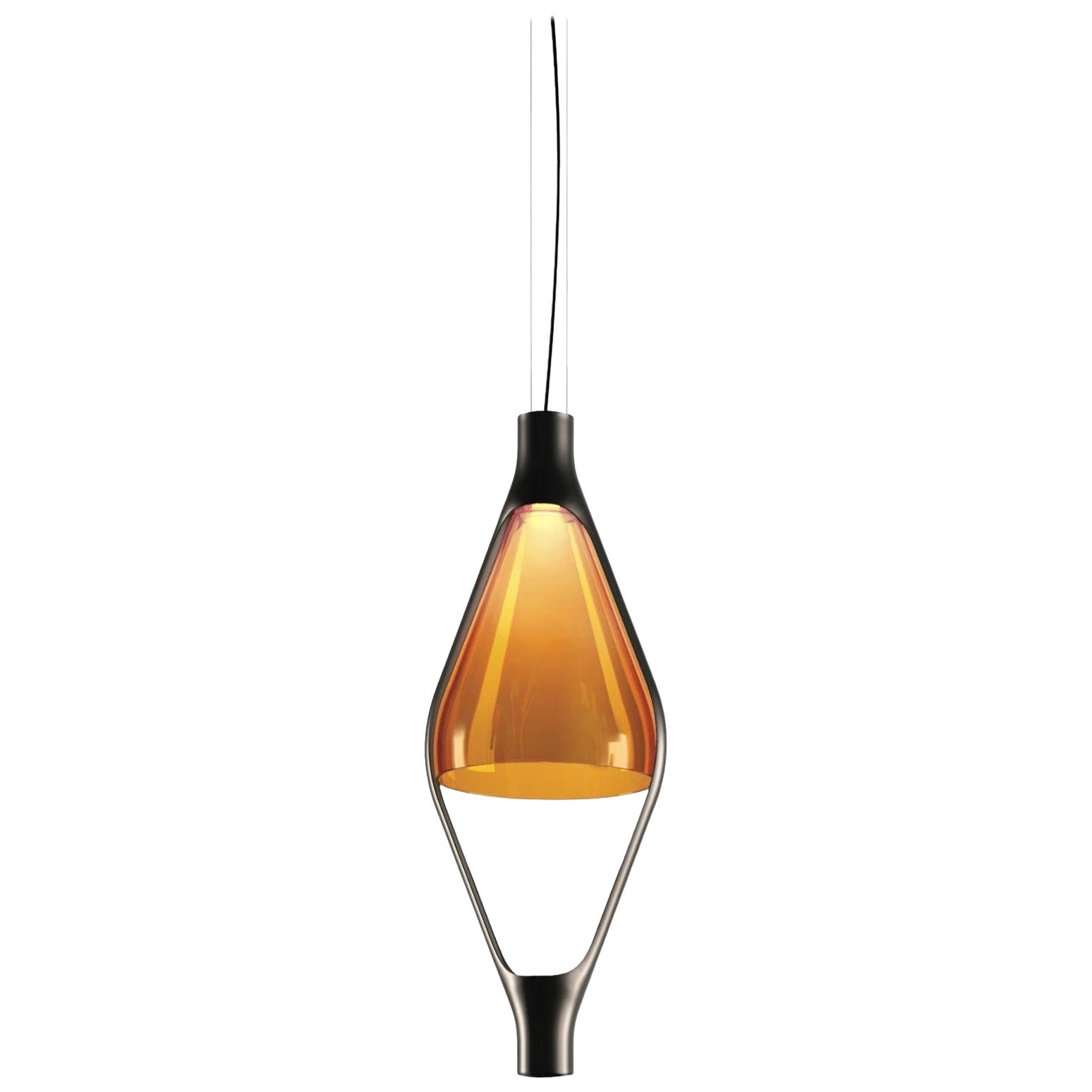 Suspension modulaire 'Viceversa' par Noé Lawrance pour Kdln en ambre