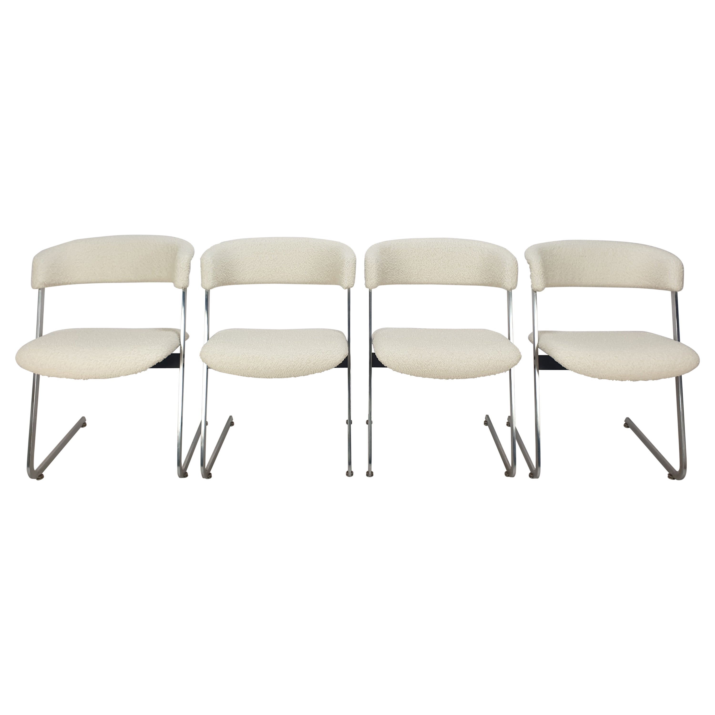Set of 4 Italian Chairs, 1970's