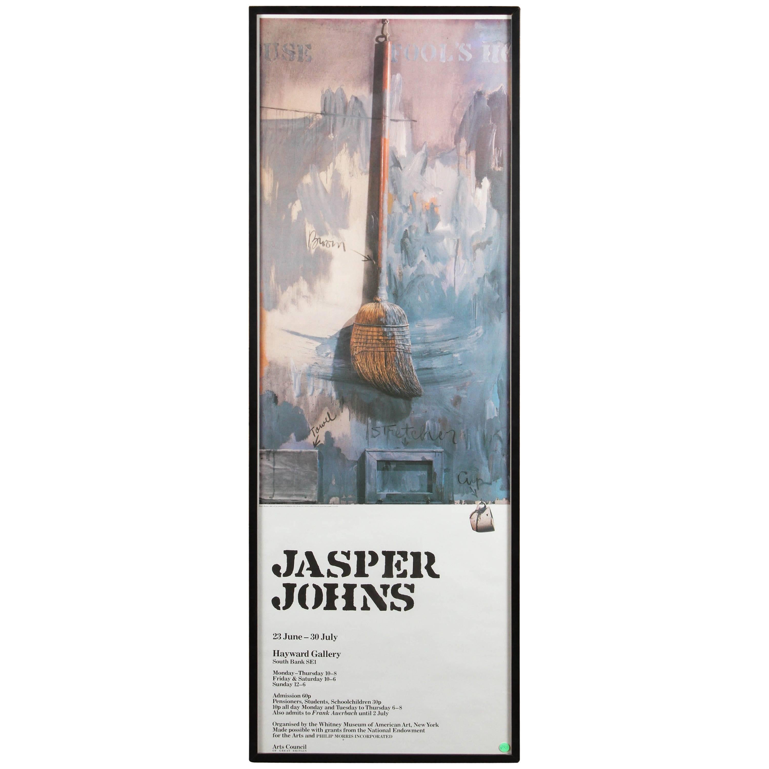 Vintage Jasper Johns Framed Lithograph Gallery Poster