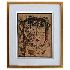 French Abstract Oil Painting by Cuban Artist Gina Pellón, 1991