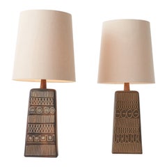 Pair of Martz Table Lamps with Beautiful New Shades
