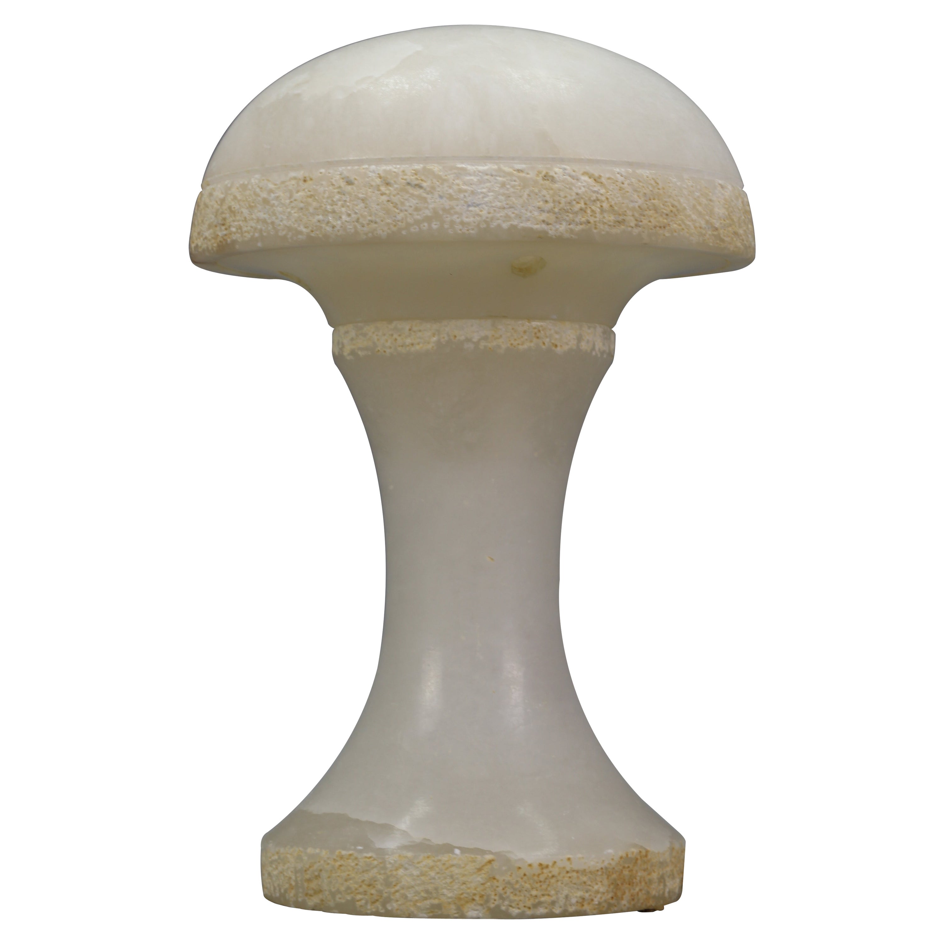 Mid-Century Modern Mushroom Shaped Alabaster Table Lamp, Italy, 1950s For Sale