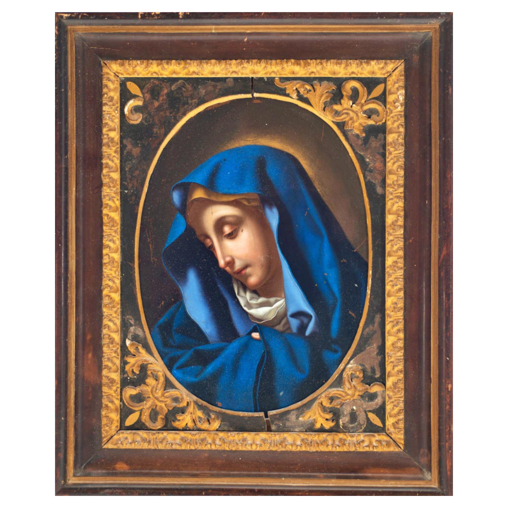 Mater Dolorosa, Bartolomeo Mancini Signed on the Back B. Mancini Firenze, 1697